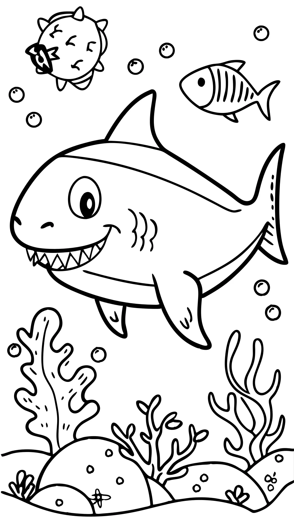 printable coloring pages shark